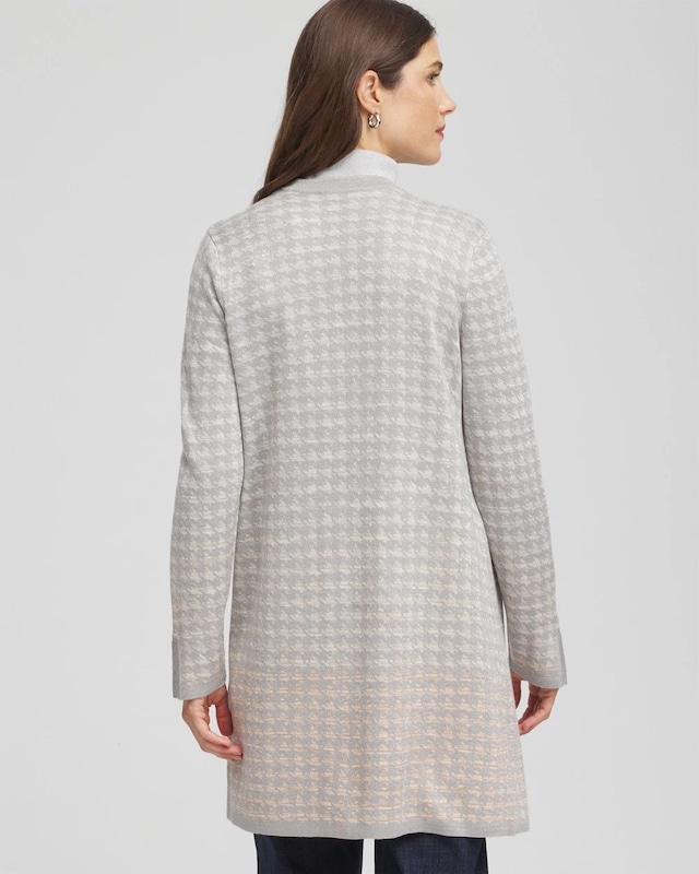 Metallic Herringbone Cardigan - image 3